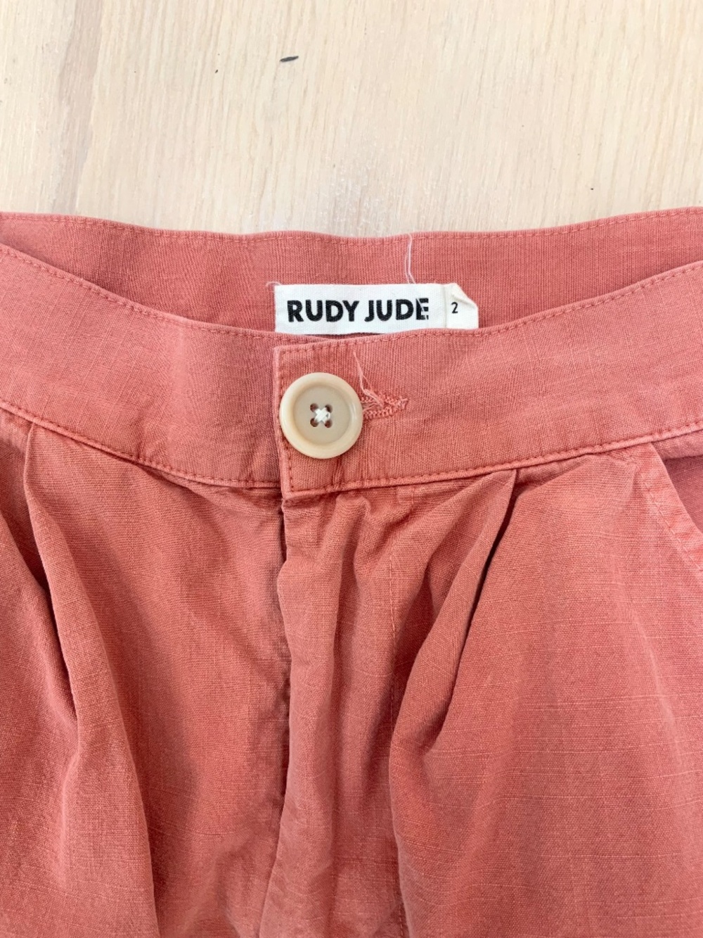 Rudy Jude cotton trousers in terracotta - Picture 2 of 5